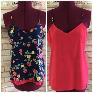 EUC Express Reversible Flower/Pink Racerback Tank